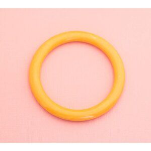 Minimalist Race Yellow Ring Bangle Bracelet | 7.85 Inch | Avon H11